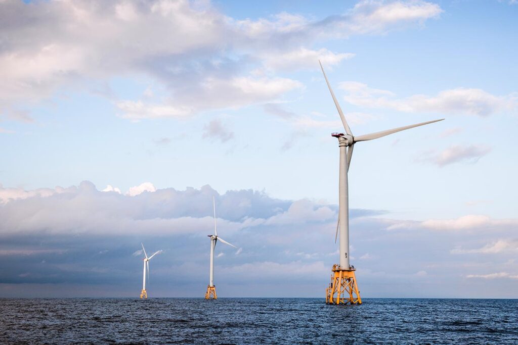 Off shore wind turbines in the North Atlantic for alternative energy